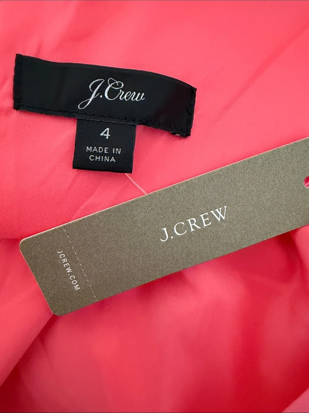 NWT J. Crew Wrap-Tie Jumpsuit in Stretch Poplin Bright Coral Size 4